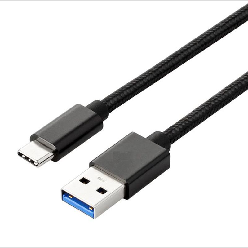 draubleType-C till USB Nylon briaded datakabel
