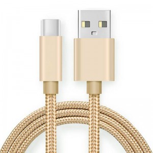 Typ-C till USB Nylon briaded kabel
