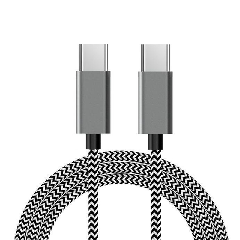 Typ-C till typ-C Nylon briaded datakabel