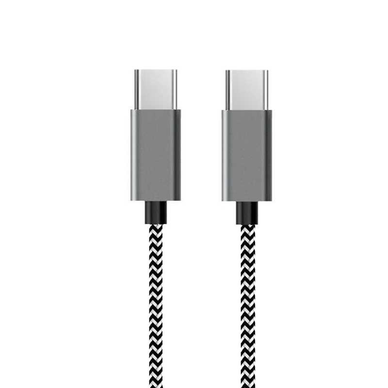 Typ-C till typ-C Nylon briaded datakabel