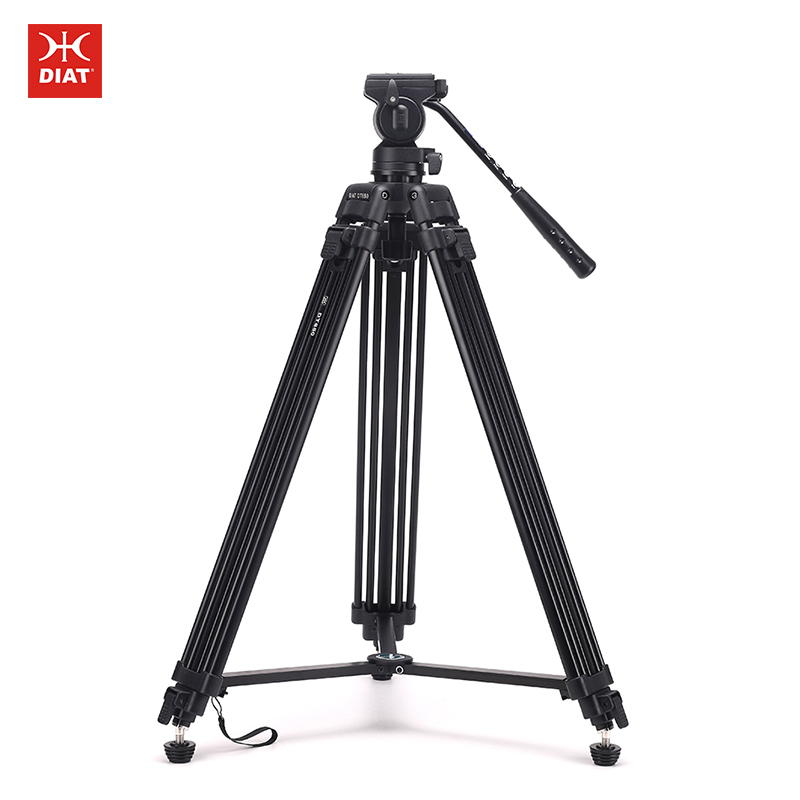Ny design Diat DT650 Professional Camera Video Tripod Heavy Duty Tripod Aluminium Magnesium Alloy Videokamera stativ