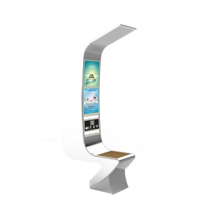 Smart Solar LED-reklambelysning Box Phone Charger Outdoor Urban Bench
