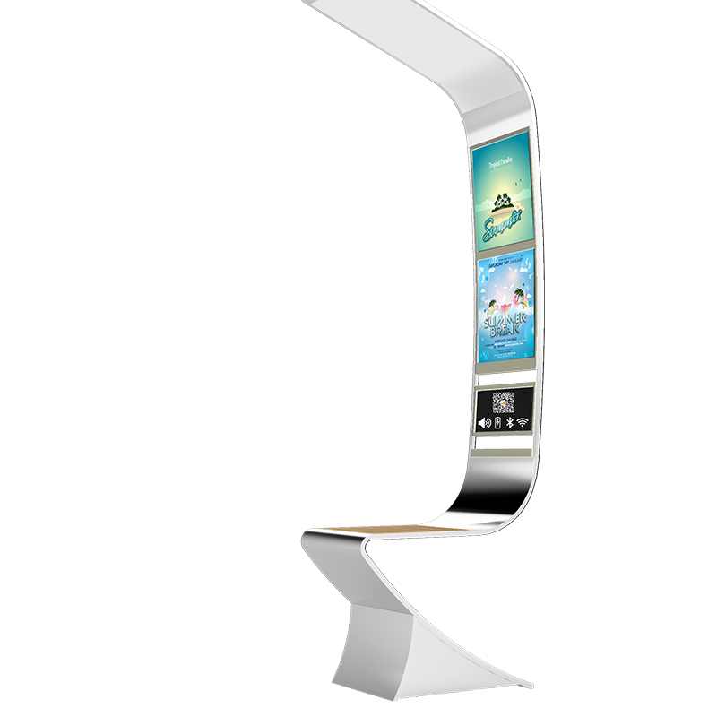 Smart Solar LED-reklambelysning Box Phone Charger Outdoor Urban Bench