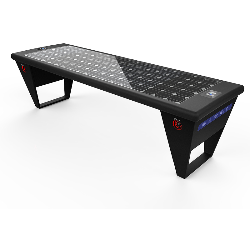 Smart Solar Panel Urban Möbler Bänk för Mobiltelefon Laddning