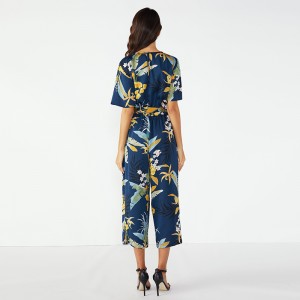Dam Custom Made One Piece Chiffon Jumpsuit Floral