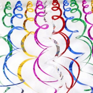 Club Party Decorations Gold Foil Ceiling Swirls Hängande Dekorationer