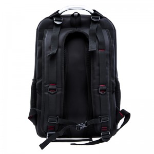 17SA-6599F Stora multifunktionsfickor Metallhäftande toppkvalitet oxford nylon 15,6 tums vattentät bärbar ryggsäck