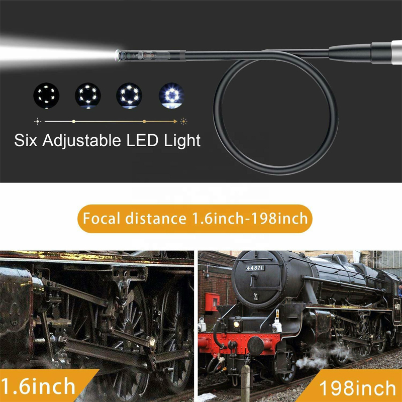 Handhållen industriell endoskop med LCD-skärm