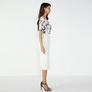 Ny modell Girl 2019 Work Collar Stickat Kvinnor Fest Luxury Dress