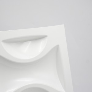 Modern 1mm Tjock Vit PVC Plast 3D Väggpanel för Inredning