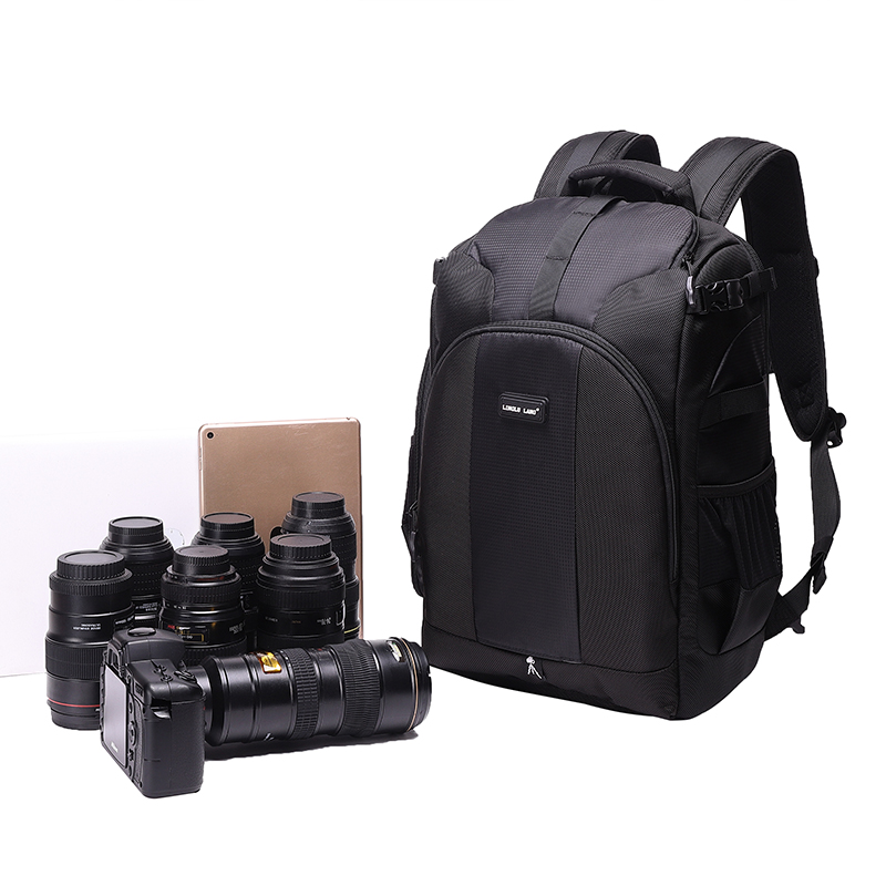 DIAT TH450 NY modern nylon vattentät svart fotokamera ryggsäck regnskydd stativ ryggsäck