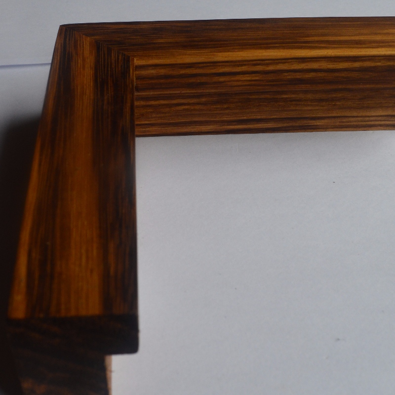 Massivt trä fotoram (Zebrawood)