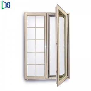 Horisontell öppningssida Hung House Casement Windows för Construction System Swing windows