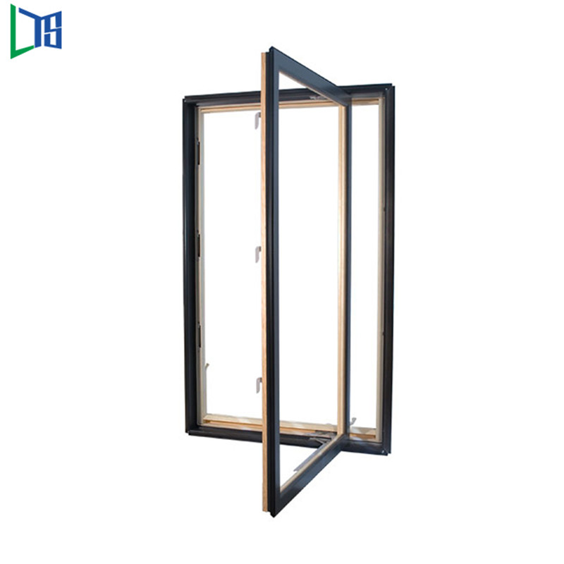 Aluminiumramglasrör Casement Windows med Ouside Opeing Swing Windows med Pulverbeläggning Ytbehandling