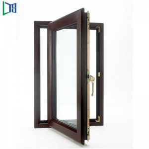 Foshan Dubbelglas Aluminium Fransk Casement Fönster för bostadshus med ljudbevis