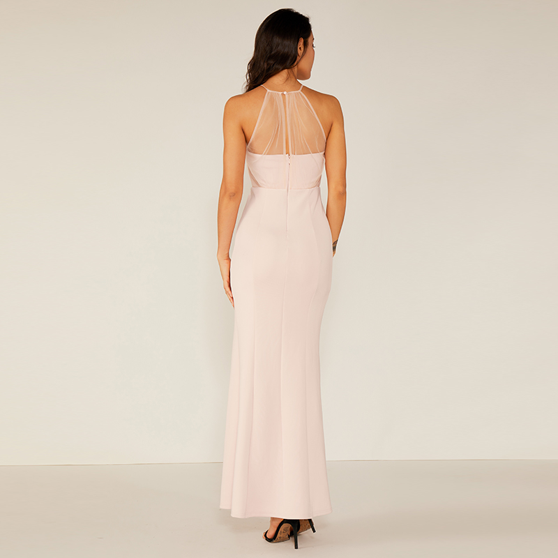 Sexig Vintage Bodycon Maxi Elegant Vit Lace Dress Kvinna