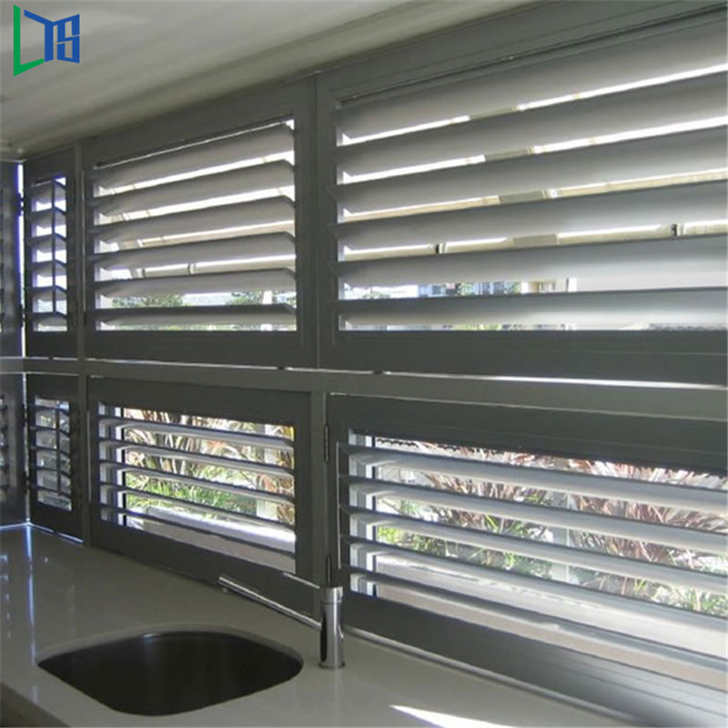 2019 Hot Sale Säkerhet Luxury Jalousie Window Shutter Aluminium Wooden Louvered Windows med AS / Nz2208