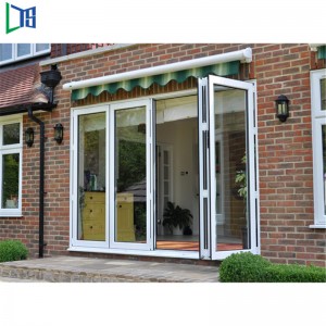 Exteriör Folding Door Hardware Industrial Aluminium Folding Dörr Aluminium Fönster Dörr