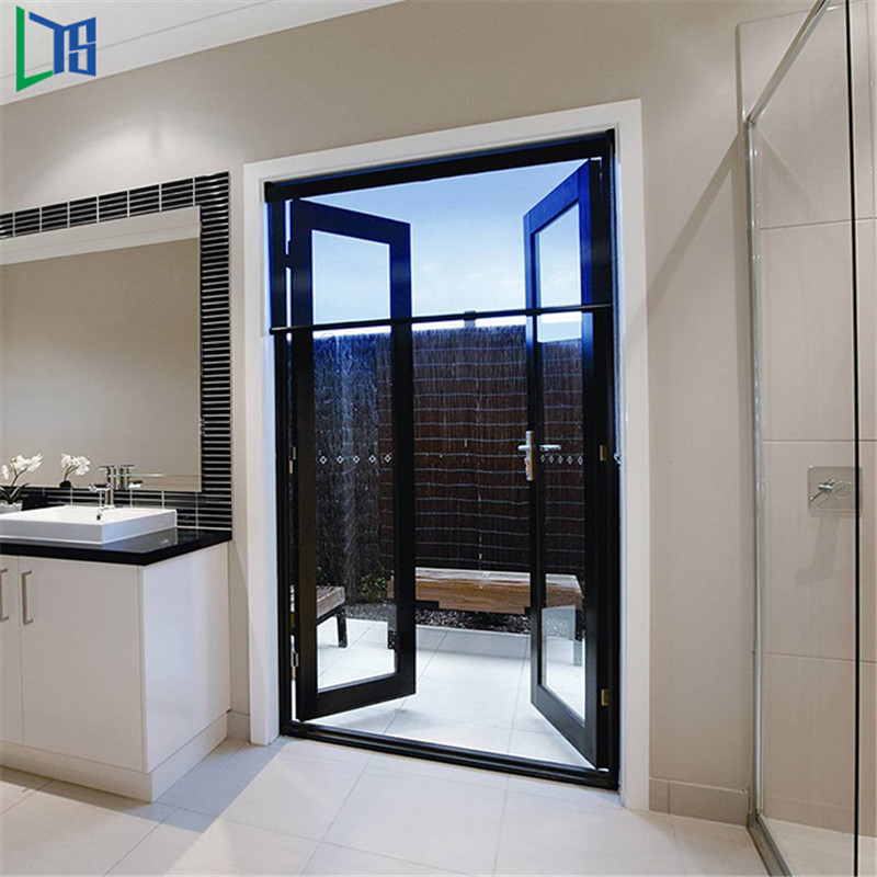 Dubbelglasat aluminiumglas gångjärn dörr design trädgård swing franska dörr exteriör gångjärn dörr