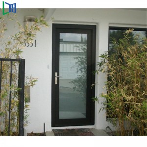 Stor exteriör As2047 Dubbelglas Swing Casement Fransk Aluminiumsdörr med Pulverlackering eller Träkorn Färdig