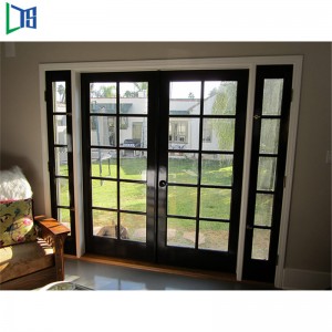 Aluminium Glass Swing Door Design Malaysia Aluminium Casement Swing Dörr med Dubbelglas Glaspulver eller träkorn Slutförd