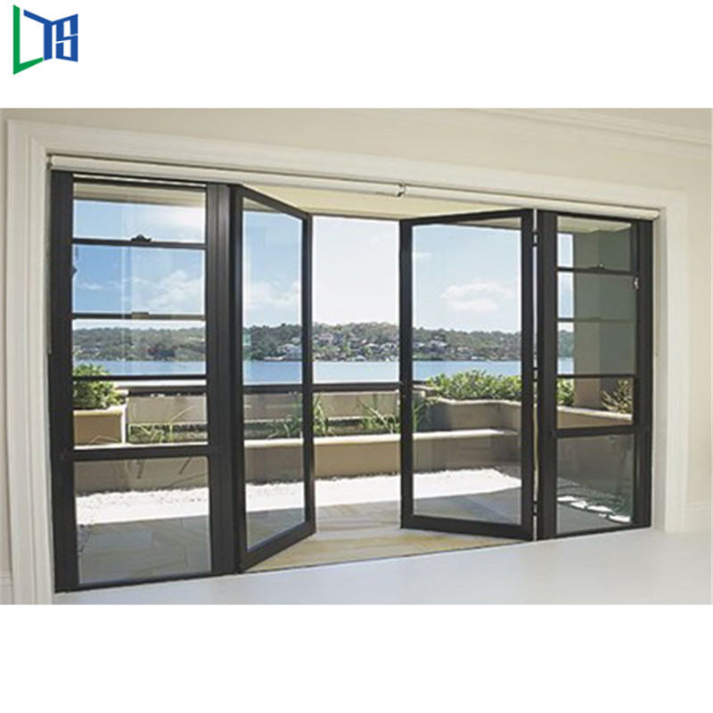Aluminium Glass Swing Door Design Malaysia Aluminium Casement Swing Dörr med Dubbelglas Glaspulver eller träkorn Slutförd