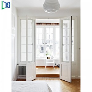 LYS 55 Termisk brytskydd Dörrslangsdörr Fransk dörrljud och värmebeständig dubbelglaspulverbeläggning Träkorn Färdig och märkt maskinvara Kommersiell eller Resterande klass