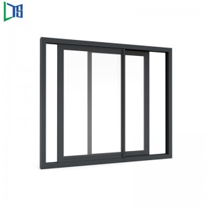 LYS 2002 Serise Slliding Fönster Med Pulverlackering Färdig Singel Eller Dubbelglas Med Nylon Mesh