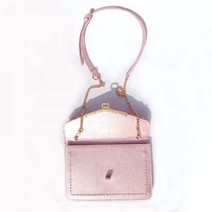 HD0823 - Rosa halmvävning och PU-läder Dam Mode Crossbody väska