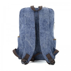 19SC-7910D Kina ledande fabriken hållbar galen häst läder trimning resväska kanfas ryggsäck