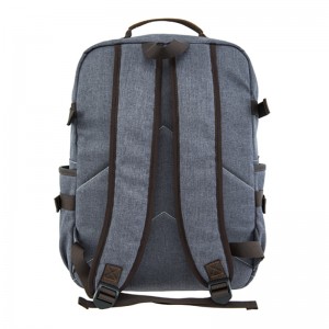 18SC-6890D HOT SALE design Läder trim duk backpack vintage väska pack ryggsäck guangzhou koreanska ryggsäck för tonåringar