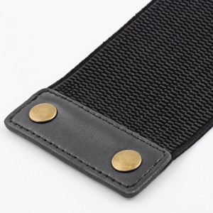 HD0823 - Anpassad PU-kombinerad elastisk midjebälte för kvinnor