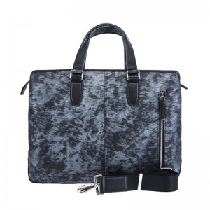 18SG-6816F båda sidorna använder tvåfärgs unik designvävad mansportal äkta läder