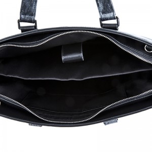 18SG-6816F båda sidorna använder tvåfärgs unik designvävad mansportal äkta läder