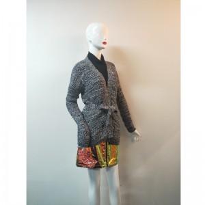 GRAY BELL CARDIGAN SWEATER RLWS0031F
