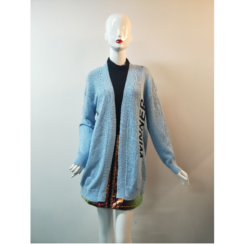 BLÅ LETTER GRID CARDIGAN RLWS0036F