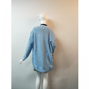 BLÅ LETTER GRID CARDIGAN RLWS0036F