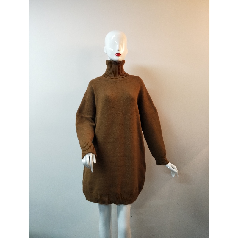 BROWN LONGLINE SWEATER RLWS0048F