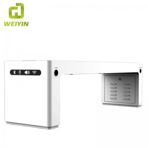 Utomhus Smart Solar Power Urban Parkbänk för mobil laddning