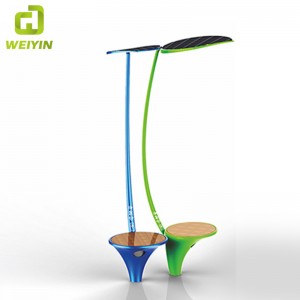 Smart Solar Energy Street Advertising Lighting Bench för utomhus mobiltelefon laddning