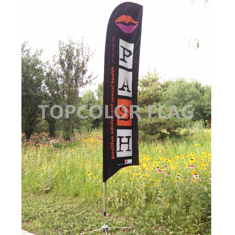 Fjäder Flagg Reklam Polyester Flying Beach Banner Flaggor
