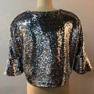 SILVER SHINY BEAD BLOUSE JLWB0013