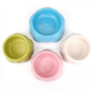 blomformad vete-halm sällskapsdjurskål, husdjursskål, katthundmatskål