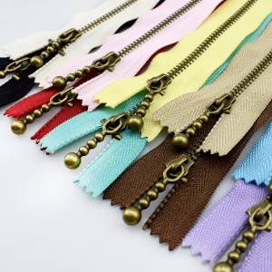 brons dragkedja 10 färg hand DIY20cm metall dragkedja Skräddarsydd verktyg för väska Klädtillbehör 4