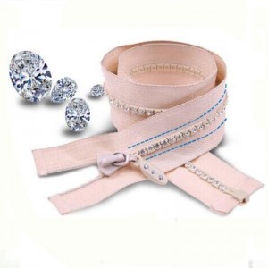 Rhinsten dragkedja i högkvalitativt mode för jacka 8