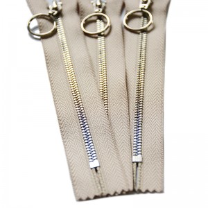 Plagg Fancy Zipper Metal Messing Zip med cirkelreglage Close End Rose Gold Zipper för kjol 11