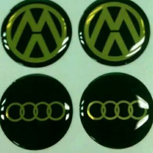 Anpassad utskrift kristallklar 3d-dekal, genomskinlig polyuretanbelagd gel etikett, Epoxy pu harts kupol klistermärken för bil