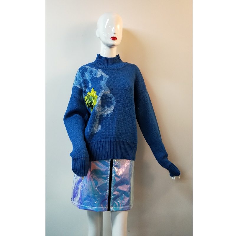 BLÅ PRINT SWEATER RLWS0134F