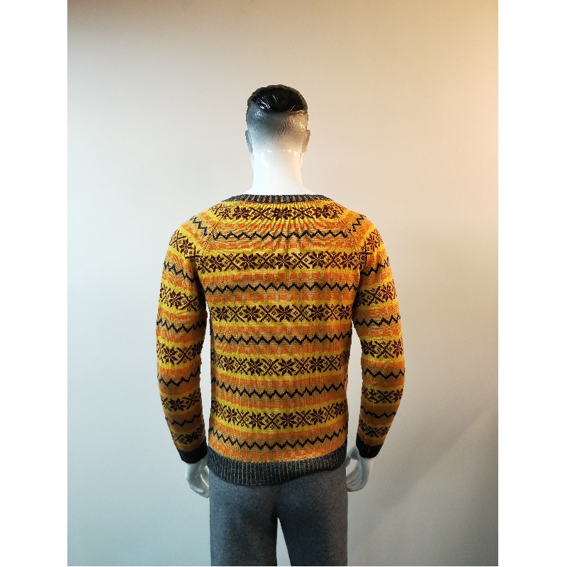 ORANGE PRINT SWEATER RLMS0012F