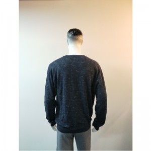 NAVY ROUND-HECK SWEATER RLMS0016F